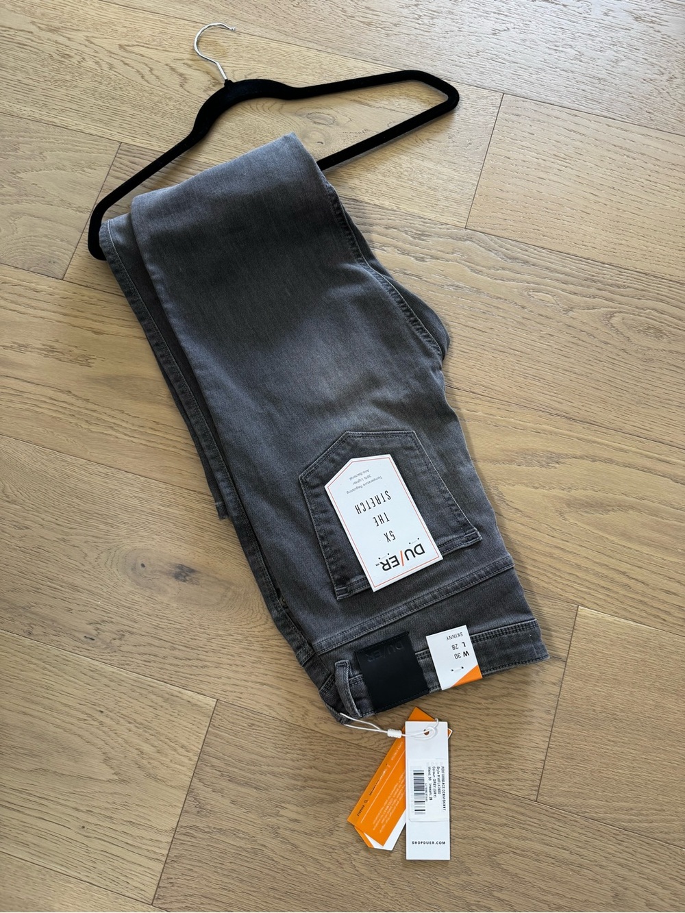 Women’s DUER Slim Straight Jeans in Charcoal NWT